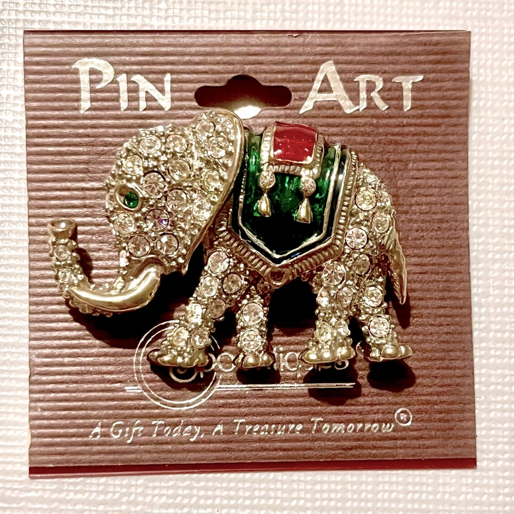 Pin Art Spoontiques Elephant Brooch Enamel